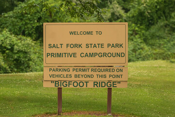 Bigfoot Ridge sign at Salt Fork in Ohio 