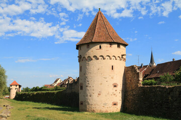 Bergheim, dans le vignoble d'Alsace, un des plus beaux villages de France