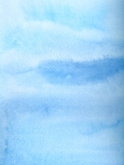 Fototapeta na wymiar Blue watercolour texture background pattern.