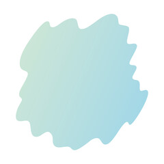 Warm light blue sky color abstract paint stroke shape amoeba backdrop, wavy frame flat vector design background template.