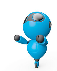 tiny robot want a hug in white background