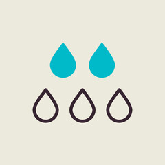 Drop water vector isolated flat icon. Weather sign