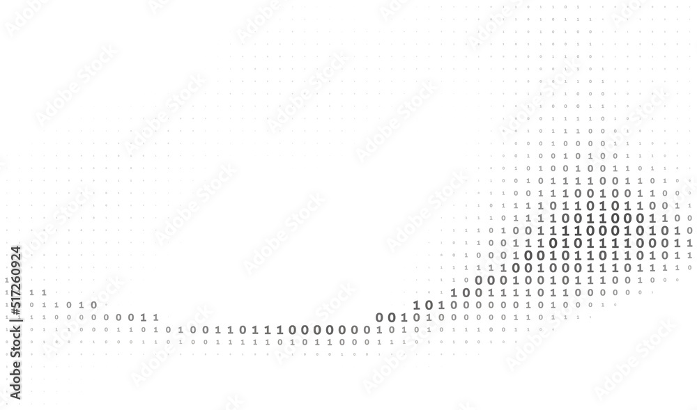 Poster Binary digital line. Vector graphic pattern