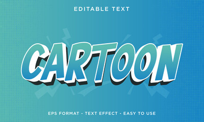 Obraz premium Cartoon 3D Editable Text Effect