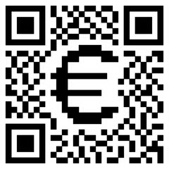 Image of quick response code with euro mark