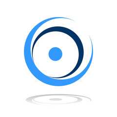 Abstract Blue Circle Icon. Element for Design.