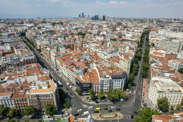Fototapeta premium Aerial view of the city of Madrid, Spain.