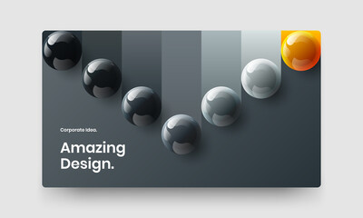 Trendy realistic balls book cover concept. Original website screen vector design template.