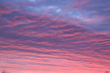 sunset sky with clouds