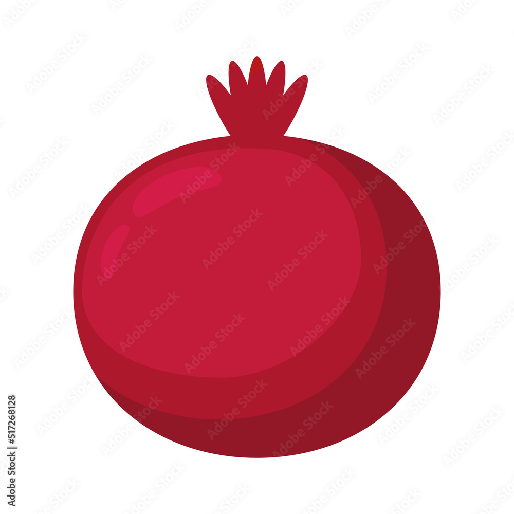 Sticker red fresh pomegranate