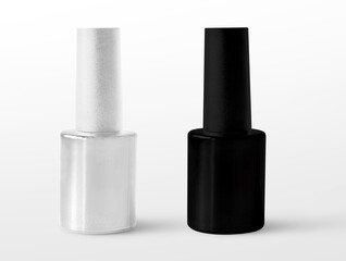 Obraz premium 3D illustration. Nail polish bottles isolated on white background