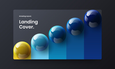 Isolated realistic spheres corporate identity illustration. Trendy site design vector concept.