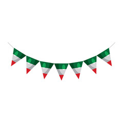 mexican flag in garlands