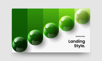 Original realistic balls presentation concept. Colorful brochure vector design layout.