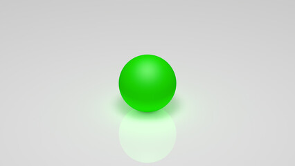 3d rendering, a green cylinder on a white background