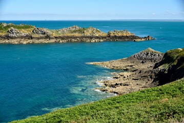 Fototapeta premium Panorama depuis la pointe du Grouin (Bretagne)