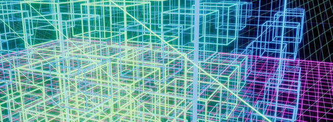 3d illustration of abstract lights