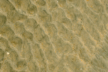 Abstract of beach sand texture in Cherok Paloh, Pahang, Malaysia