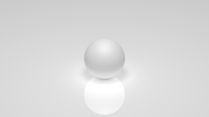 3d rendering, a white sphere on a white background