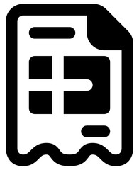 Invoice Icon Glyph Style
