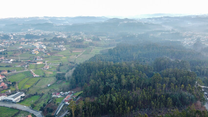 Vista aérea de drone sobre Sandim, Vila Nova de Gaia (Portugal)