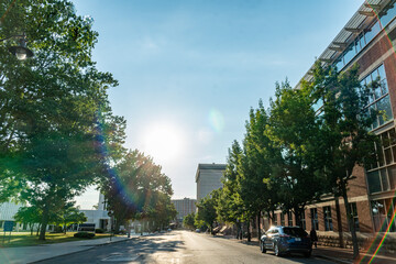 Fototapeta premium Downtown Trenton, NJ on a Summer Day