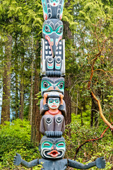 Blue Totem Pole
