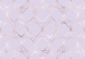 Abstract geometric seamless pattern design with decorative grid.