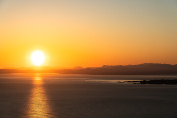 Fototapeta na wymiar Raasay island at sunrise near Isle of Skye. Scotland