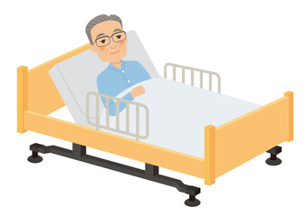 シニア介護ベッドで笑顔