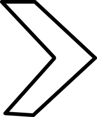 Pictograph of arrow vector icon illustration on white background