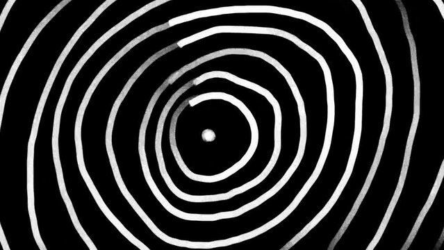 Abstract Psychedelic Animation Blackboard Spinning Loop