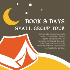 Small group tour, book three days travel banner