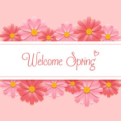 Simple spring banner design template