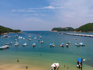 Obraz premium PUERTO DE SANTA CRUZ HUATULCO, OAXACA, MÉXICO