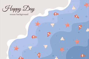 coral sea animals cartoon background