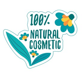Natural cosmetics, skincare and treatment vector