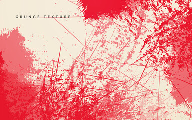 Abstract grunge texture splash paint white and red background