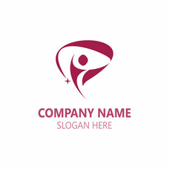 People success logo image design business template vector