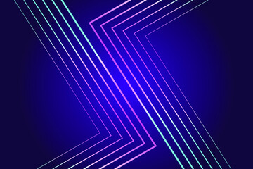 Naklejka premium Abstract ultraviolet neon lines, glowing lines, virtual reality, abstract fashion background, violet lights, vibrant colors, laser show