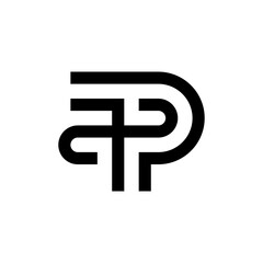 Obraz premium Letter AP PA creative monogram logo template