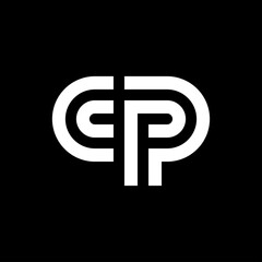 Obraz premium Letter CP creative monogram logo template