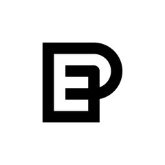 Letter PE EP creative monogram logo template