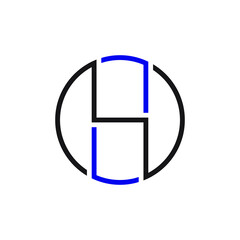 h s logo design vector