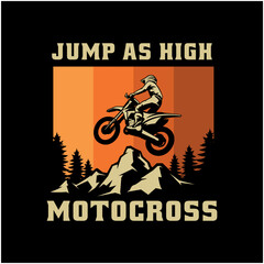 motocross action illustration vector isolated