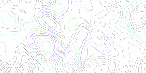 Abstract background with multicolor abstract background vector, Abstract topographic contours map background .Topographic background and texture, monochrome image. 3D waves. Marble texture .