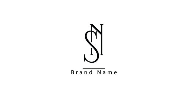 SN NS S N abstract vector logo monogram template