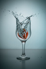 glass of water with splash