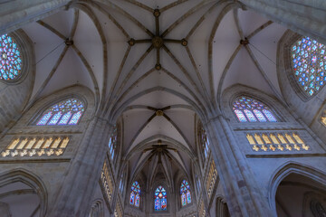 interior of the cathedral gothic roof