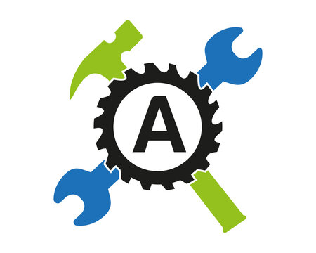 A Gear logo vector full color template Icon